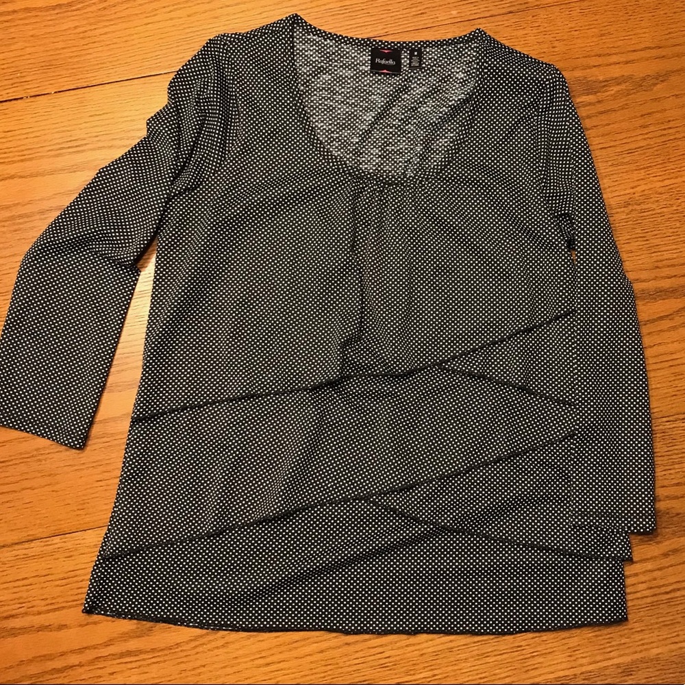 Polka Dot Ladies Top by Rafaela, Size Medium